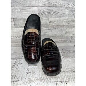 Mephisto Cool Air Patent Leather Slip‎ On Driving Moc Shoes Women Size 6.5